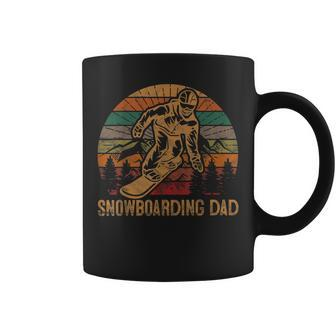 Mens Snowboarding Dad Sunset Snowboard Gift Winter Snowboarder Coffee Mug - Seseable