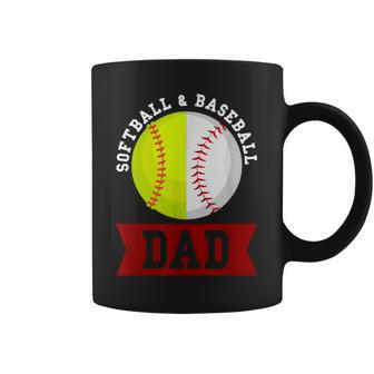 Mens Softball & Baseball Dad Softball Baseball Dad Coffee Mug | Mazezy