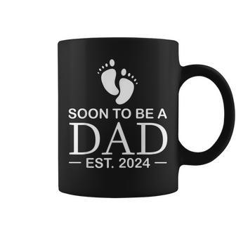 Mens Soon To Be Dad 2024 For Fathers Day 2023 Promoted To Daddy Coffee Mug - Thegiftio UK