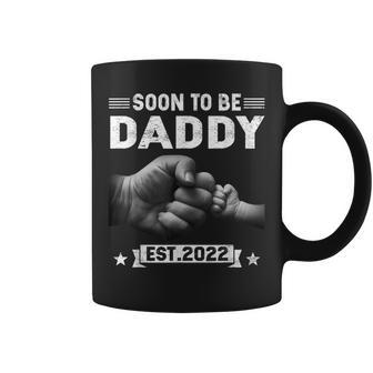 Mens Soon To Be Daddy Est2022 Retro Fathers Day New Dad Coffee Mug - Seseable