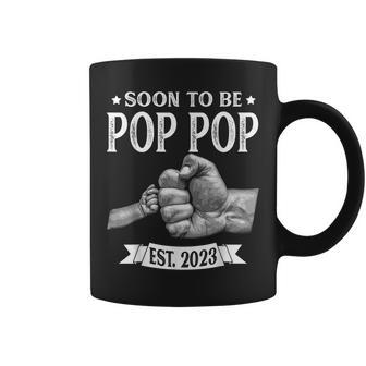 Mens Soon To Be Pop Pop Est2023 Retro Fathers Day New Dad Coffee Mug - Thegiftio UK