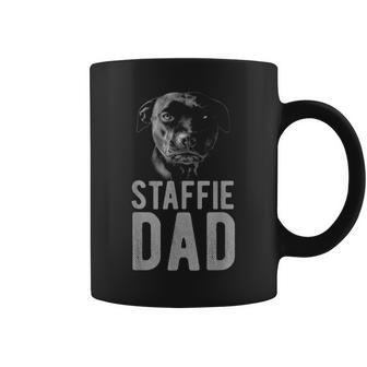 Mens Staffordshire Bull Terrier In Black For Men - Staffie Dad Coffee Mug - Thegiftio UK