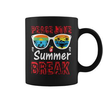 Mens Summer Summer Essentials Peace Love Summer Break Coffee Mug - Thegiftio UK