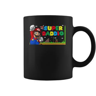 Mens Super-Daddio Funny Dad Daddy Tee Father Video Game Lovers Coffee Mug - Thegiftio UK