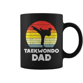 Mens Taekwondo Dad Sunset Retro Korean Martial Arts Men Gift Coffee Mug - Seseable