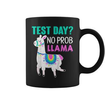 Mens Test Day No Prob Llama Testing Teacher Educator T Shirt Coffee Mug | Mazezy