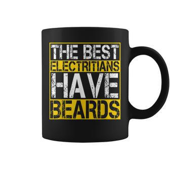 Mens The Best Electritians Have Beards Funny Beard Handyman Coffee Mug - Seseable