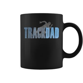 Mens Track Dad Track & Field Runner Cross Country Running Father Coffee Mug - Seseable