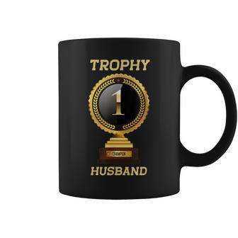 Mens Trophy Husband Funny Fathers Day Shirt Gift Coffee Mug | Mazezy