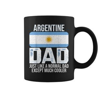 Mens Vintage Argentine Dad Argentina Flag Design Fathers Day Coffee Mug - Seseable
