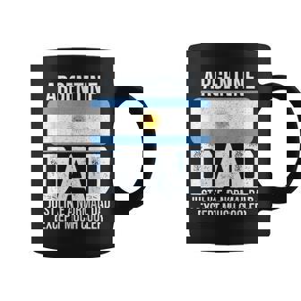 Mens Vintage Argentine Dad Argentina Flag Design Fathers Day Coffee Mug - Seseable