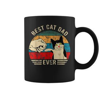Mens Vintage Best Cat Dad Ever Bump Graphic Coffee Mug | Mazezy