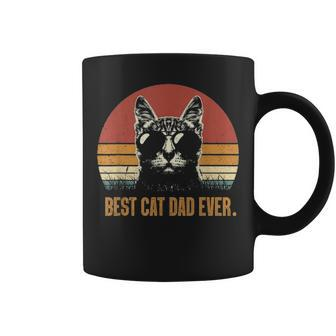 Mens Vintage Best Cat Dad Ever Cat Lover Fathers Day Gifts Coffee Mug - Seseable