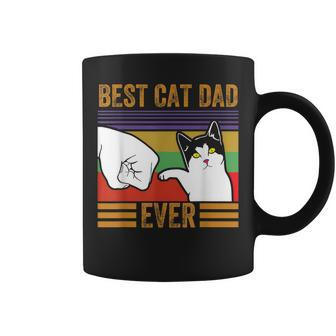 Mens Vintage Best Cat Dad Ever Men Bump Fit Fathers Day Gift Coffee Mug | Mazezy