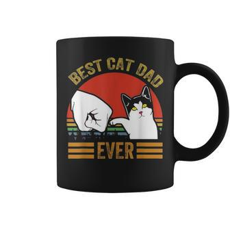 Mens Vintage Best Cat Dad Ever Men Bump Fit Fathers Day Gift V2 Coffee Mug - Seseable