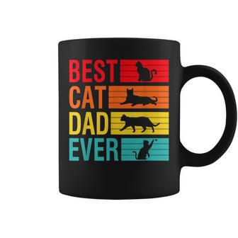 Mens Vintage Best Cat Dad Ever Retro Fathers Day Gift Cat Lover Coffee Mug - Thegiftio UK