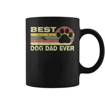 Mens Vintage Best Dog Dad Ever Cool Fathers Day Retro Coffee Mug - Seseable