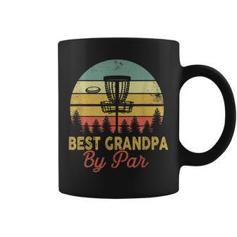 Mens Vintage Best Grandpa By Par Disc Golf Gift Dad Fathers Papa V2 Coffee Mug - Seseable