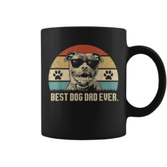 Mens Vintage Best Pitbull Dog Dad Ever Fathers Day Coffee Mug - Seseable