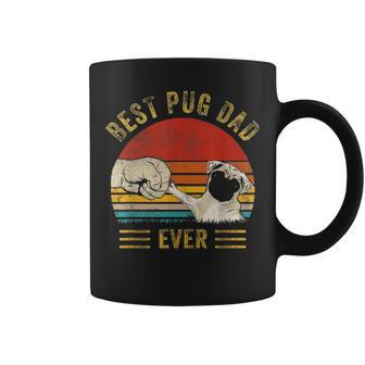 Mens Vintage Best Pug Dad Ever Funny Pug Daddy Fathers Day Gifts Coffee Mug - Seseable