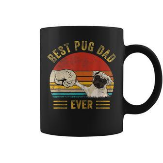 Mens Vintage Best Pug Dad Ever Pug Lover Fathers Day Coffee Mug - Seseable