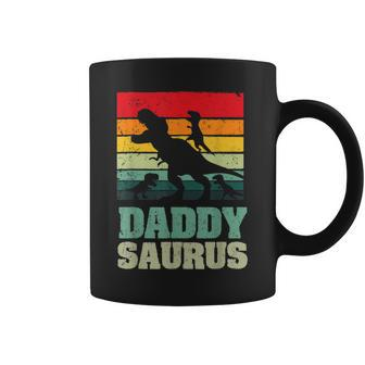 Mens Vintage Daddysaurus Rex Dad Papa Dinosaur T Rex Fathers Day Coffee Mug - Thegiftio UK