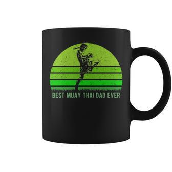 Mens Vintage Retro Best Muay Thai Dad Ever Funny Dad - Fathers Day Coffee Mug - Seseable