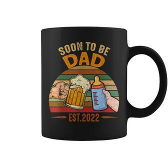 Mens Vintage - Soon To Be Dad 2022 Fathers Day Coffee Mug - Seseable