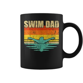 Mens Vintage Style Swimming Lover Swimmer Swim Dad Fathers Day Coffee Mug - Seseable
