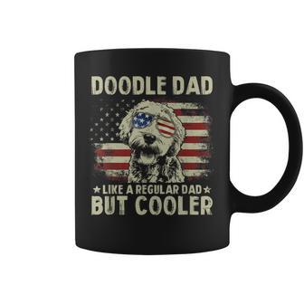 Mens Vintage Usa Flag Goldendoodle Doodle Dad Fathers Day Men Coffee Mug - Seseable
