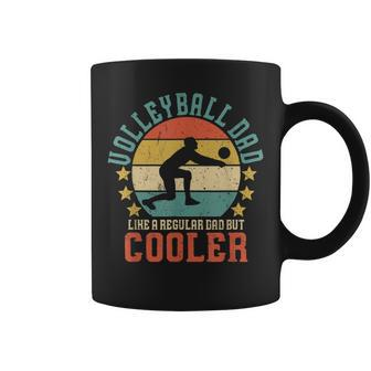Mens Volleyball Dad Vintage Volleyball Player Fathers Day Gift Coffee Mug - Seseable