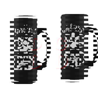 Mens Worlds Best Dog Dad Dog Owner Paw Print Gift For Mens Coffee Mug | Mazezy