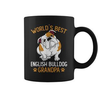 Mens World´S Best English Bulldog Grandpa Dog Owner Funny Men Coffee Mug - Seseable