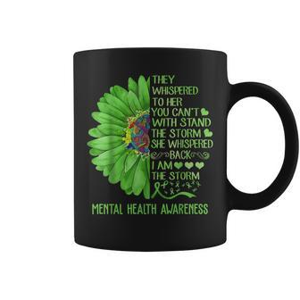 Mental Health Awareness Matters Sunflower I Am The Storm Coffee Mug | Mazezy
