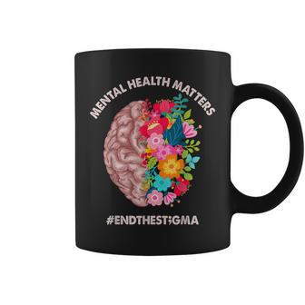 Mental Health Matters Awareness Month End The Stigma Coffee Mug | Mazezy