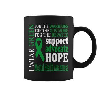 Mental Health Matters Green Ribbon Mental Health Awareness Coffee Mug | Mazezy