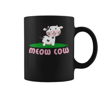 Meow Cow Cute Adorable Cat Cow For Men Women Kids Coffee Mug - Thegiftio UK
