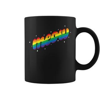 Meow Pride Lgbtq Equality Cat Daddy Cat Lover Rainbow Cats Coffee Mug - Thegiftio UK