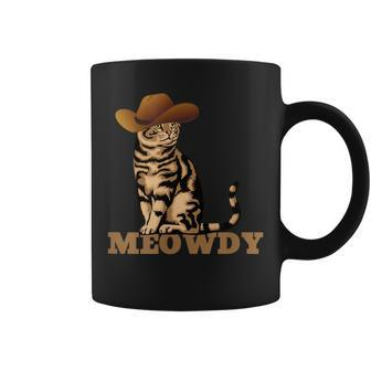 Meowdy Funny Cat Country Music Meow Howdy Coffee Mug - Seseable