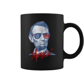 Merica Lincoln Shirt | 4Th July Veterans Or Memorial Day Coffee Mug | Mazezy