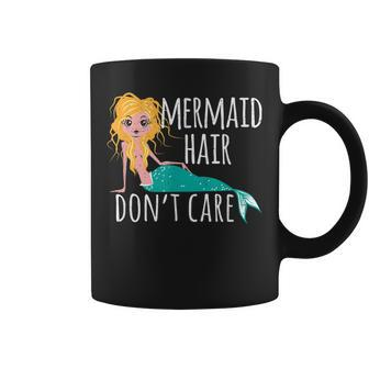 Mermaid Hair Dont Care Sea Sister Adult Shell Funny Ocean Coffee Mug | Mazezy