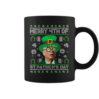 Merry 4Th Of St Patricks Day Joe Biden Leprechaun Hat Ugly Coffee Mug | Mazezy
