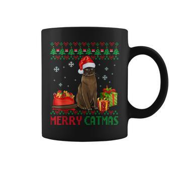 Merry Catmas Cat Ugly Christmas Burmese Mom Dad Coffee Mug | Mazezy UK