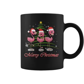 Merry Christmas Flamingo Santa Hat Funny Gifts Ns Girls Coffee Mug - Thegiftio UK