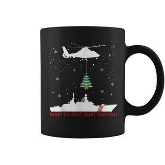 Merry Christmas Tree US Coast Guard Christmas Gifts Coffee Mug - Seseable