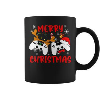 Merry Christmas Video Games Santa Reindeer Funny Coffee Mug - Thegiftio UK