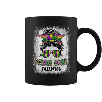 Messy Bun Hair Glasses New Orleans Carnival Mardi Gras Mama V2 Coffee Mug - Thegiftio UK