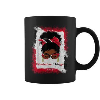 Messy Bun Trinidad And Tobago Flag Womens Woman Girl Coffee Mug | Mazezy