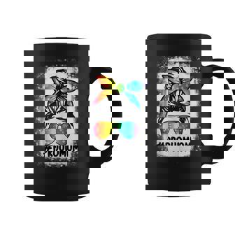 Messy Hair Bun Proud Mom Lgbt Gay Pride Support Lgbtq Parade Coffee Mug - Thegiftio