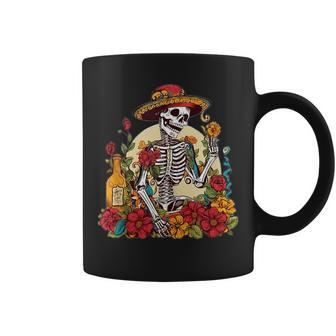 Mexican Skull Drink Tequila Cinco De Mayo Fiesta Lover Coffee Mug - Thegiftio UK